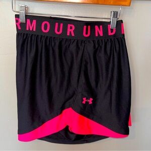 Under Armour Women's UA Play Up 3.0 Shorts Black Pink - UA 3" Inseam XXL